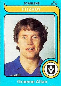 1980 Scanlens VFL #80 Graeme Allan Front